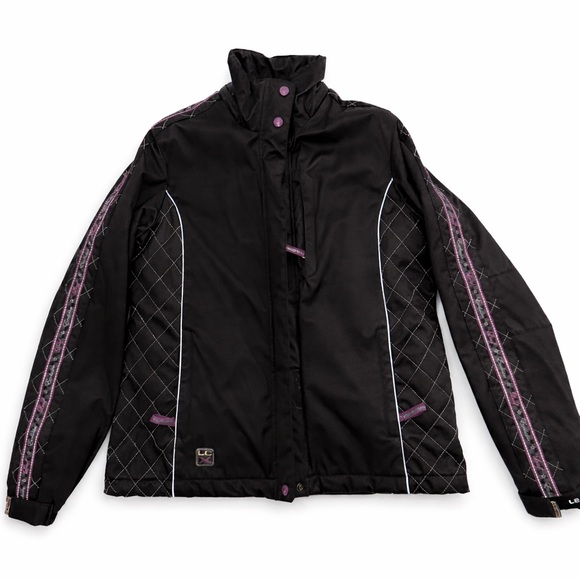 Lecaf Jackets & Blazers - Lecaf Women’s Snowboard Jacket Small 95 Black Purple Quilted Insulated Ski Coat